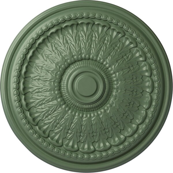 Ekena Millwork Brunswick Ceiling Medallion (Fits Canopies up to 4 1/2"), 27"OD x 2 1/2"P, Athenian Green CM27BRAGF - main